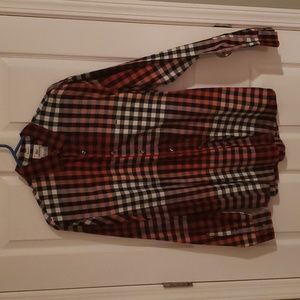 LACOSTE mens 40 checkered shirt regular fit